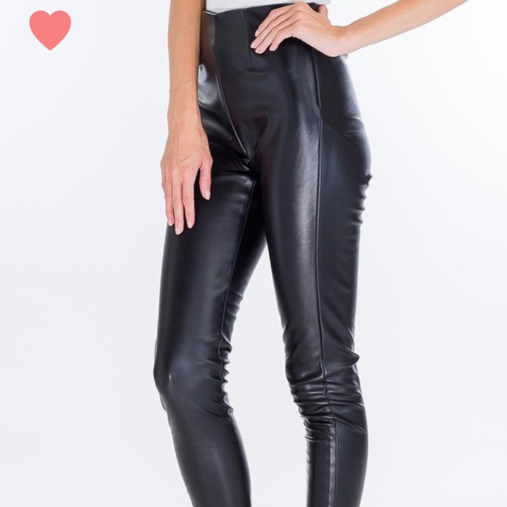 Faux Leather Pants Black